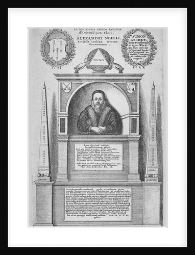 Monument of Alexander Noel in the old St Paul's Cathedral, City of London by Wenceslaus Hollar