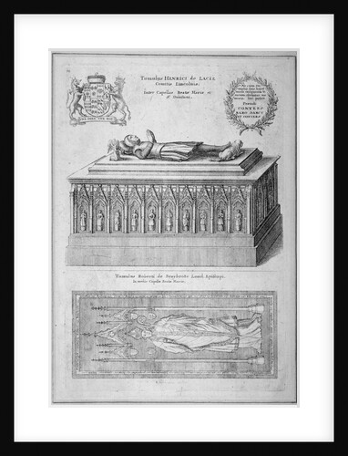 Monument of Henry de Lacy, Earl of Lincoln, in the old St Paul's Cathedral, City of London by Wenceslaus Hollar