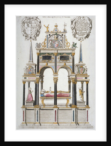 Monument of William Herbert, Earl of Pembroke, in old St Paul's Cathedral, City of London by Wenceslaus Hollar