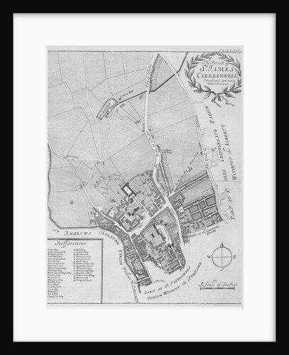 Map of the parish of St James Clerkenwell, London by Anonymous
