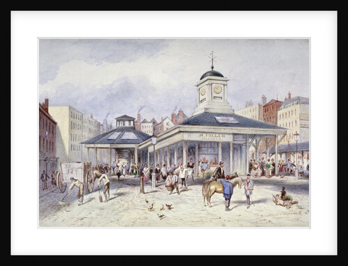 View of Newgate Market in Paternoster Square, City of London by Frederick Napoleon Shepherd