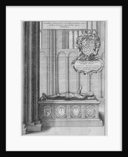 Tomb of John Beauchamp in old St Paul's Cathedral, City of London by Wenceslaus Hollar
