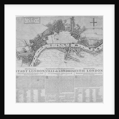 Map of London showing the destruction caused by the Great Fire by Anonymous