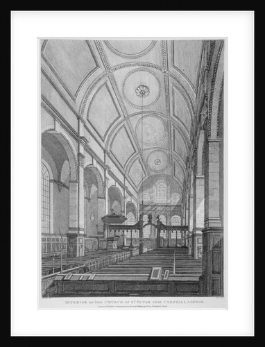 Interior of the Church of St Peter upon Cornhill looking east, City of London by Thomas Dale