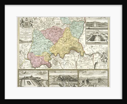 Map of London and surrounding counties by Anonymous