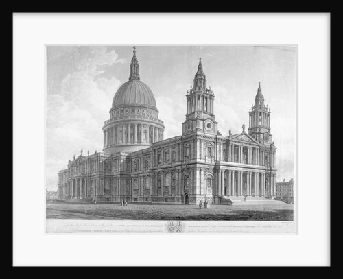 North-west view of St Paul's Cathedral, City of London by John Buckler