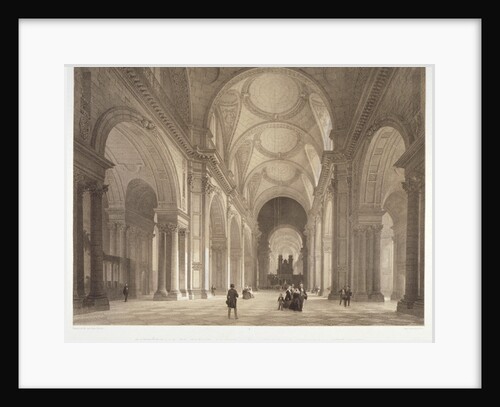 Nave of St Paul's Cathedral, looking east towards the choir, City of London by Jules Louis Arnout