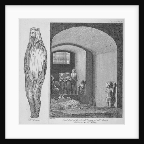 East end of the north crypt in St Paul's Cathedral, City of London by James Peller Malcolm