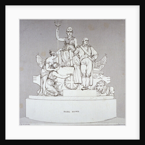 Monument to Earl Howe, sculpted by J Flaxman, St Paul's Cathedral, City of London by Charles Heath
