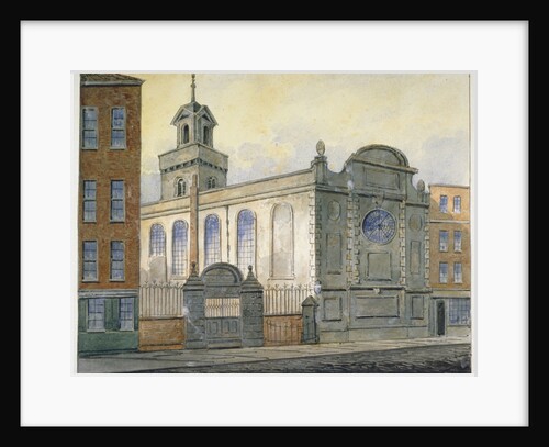 South-east view of the Church of St Stephen, Coleman Street, City of London by William Pearson