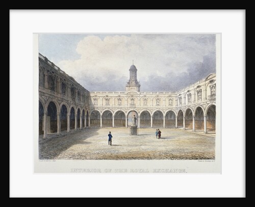 Courtyard of the Royal Exchange, City of London by Charles Bigot
