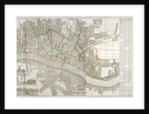 Map of Westminster, the City of London, Southwark and surrounding areas by Anonymous