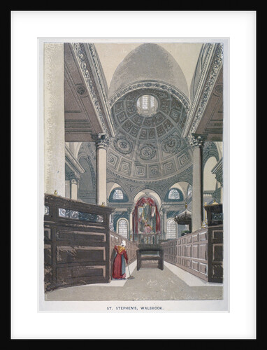 Interior looking east, Church of St Stephen Walbrook, City of London by Anonymous