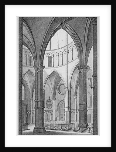 Interior view of Temple Church, City of London by James Newton