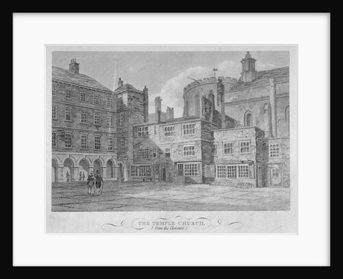 View of Temple Church from the cloisters, City of London by John Greig