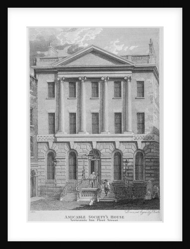 Amicable Society for a Perpetual Assurance Office, Serjeants' Inn, Fleet Street, London by Samuel Rawle