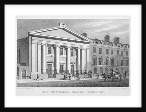 The Unitarian Chapel, South Place, Finsbury, London by Frederick James Havell