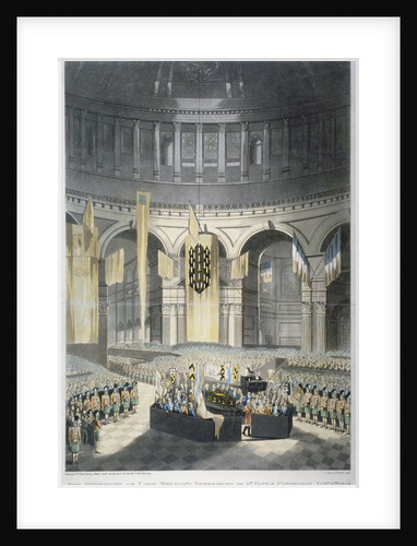 The ceremony of Lord Nelson's burial at St Paul's Cathedral, City of London by JR Hamble