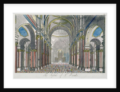 Interior of St Paul's Cathedral, looking east from the nave towards the choir, City of London by Benjamin Cole