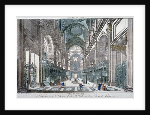 Interior view of St Paul's Cathedral showing the choir, City of London by Anonymous