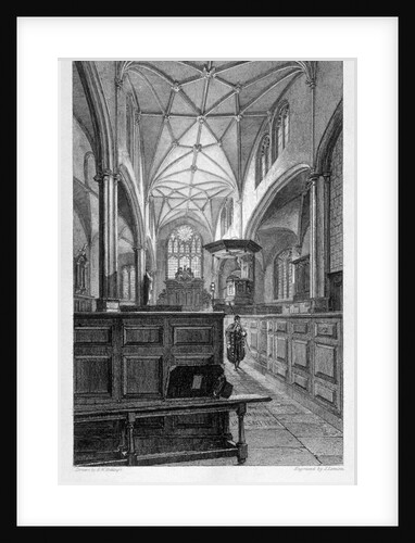 Interior view of the Church of St Alban, Wood Street, City of London by J Lemon
