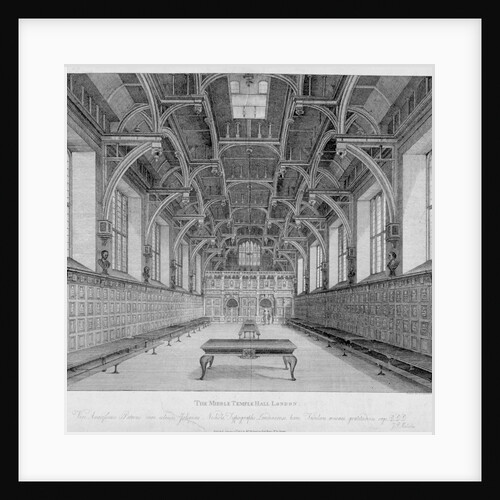 Interior view of Middle Temple Hall, City of London by James Peller Malcolm