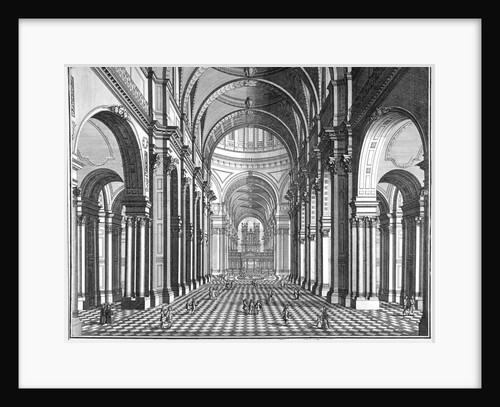 Interior view of St Paul's Cathedral, looking east along the nave, City of London by Anonymous