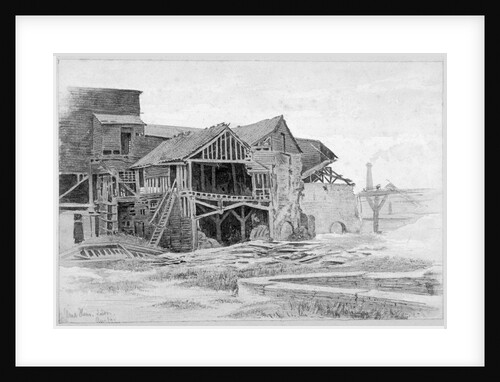 View of the old lime works, Nine Elms, Battersea, London by Philip Howard