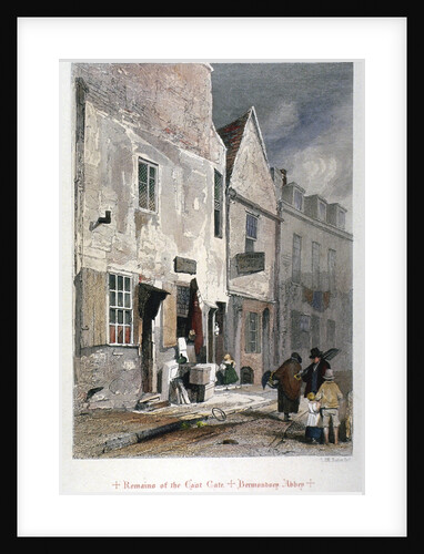 View of the east gate remains of the Abbey of St Saviour, Bermondsey, London by John Wykeham Archer