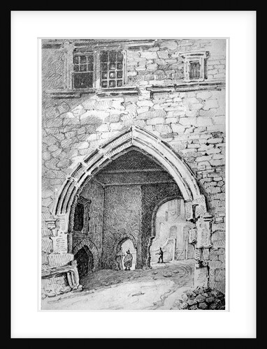 View of King John's Gate in the Abbey of St Saviour, Bermondsey, London by George Shepherd