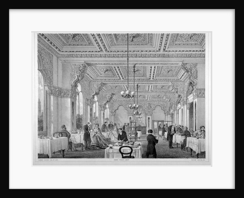 The coffee room in the London Bridge Railway Terminus Hotel, Bermondsey, London by Vincent Brooks