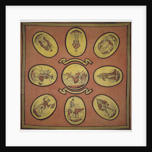 Handkerchief commemorating several events in the mayoralty of Alderman Sir John Key by Anonymous