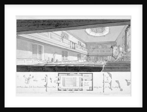 Three Cranes Lane Chapel, Upper Thames Street, City of London by Robert Blemmell Schnebbelie
