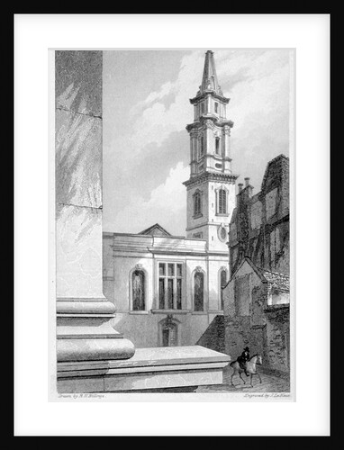 Church of St Vedast Foster Lane, City of London by John Le Keux
