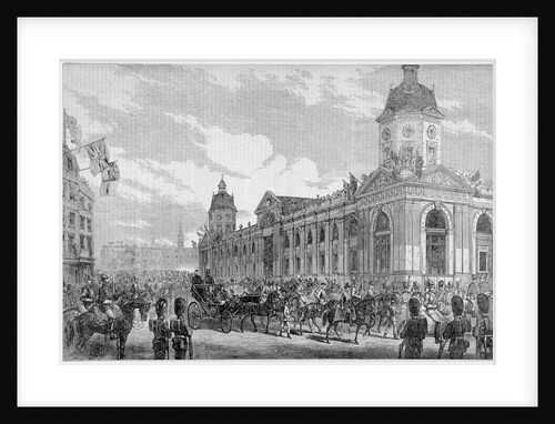Royal procession passing Smithfield Market, City of London, 6th November 1869 by Anonymous