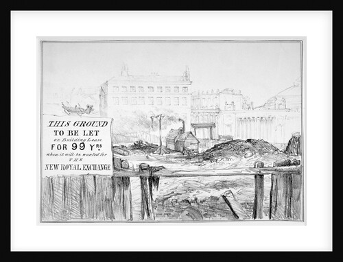 Satire on the delay in rebuilding the Royal Exchange after the fire of 1838 by Anonymous