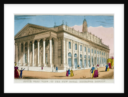 South-west view of the Royal Exchange, City of London by Anonymous