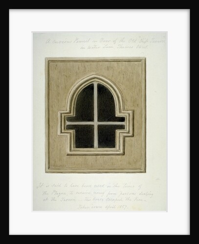 Panel in the door of the Ship Tavern, Water Lane, City of London by Thomas Hosmer Shepherd