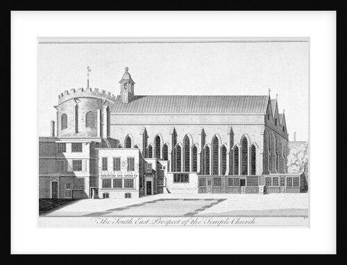 South-east view of Temple Church, City of London by Benjamin Cole