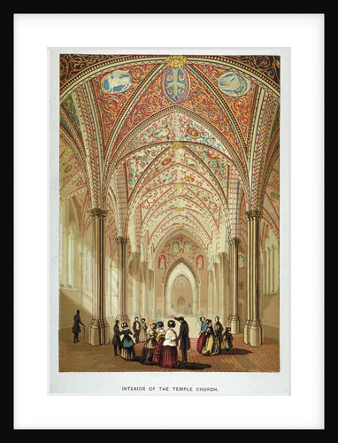 Interior view of Temple Church, City of London by Anonymous
