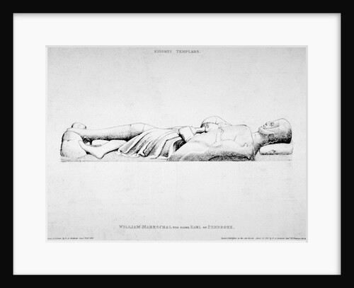 Effigy of William Marshall, Earl of Pembroke, Temple Church, City of London by Charles Alfred Stothard