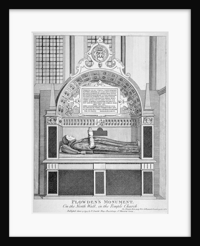 Memorial to Edmund Plowden, Treasurer of the Middle Temple, Temple Church, City of London by Anonymous
