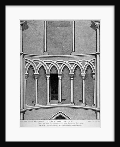 Part of the vestibule of the Temple Church, City of London by John Thomas Smith