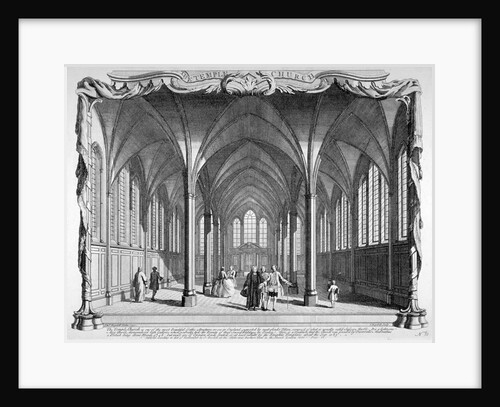 Interior view of Temple Church, City of London by John Boydell