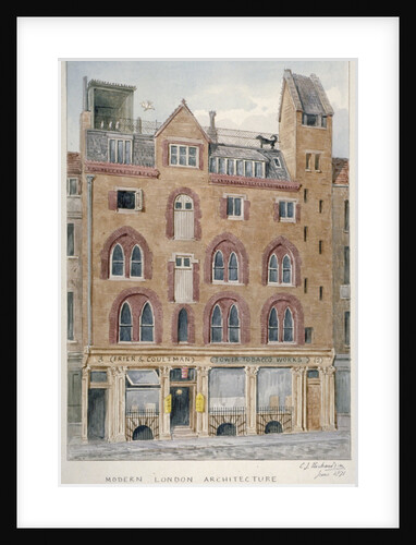 View of a house in West Smithfield facing the meat market, City of London by Charles James Richardson