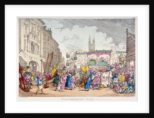 Bartholomew Fair, West Smithfield, City of London by Thomas Rowlandson