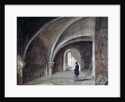 Crypt under the Church of St James in the Wall, Wood Street Square, City of London by Percy William Justyne