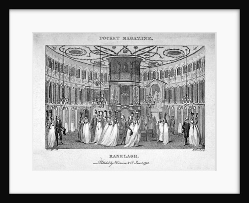 Interior view of figures in the Rotunda in Ranelagh Gardens, Chelsea, London by Thomas Rothwell