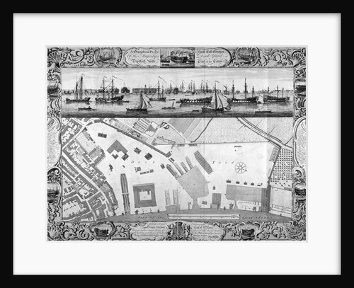 Deptford Docks, London by Pierre-Charles Canot