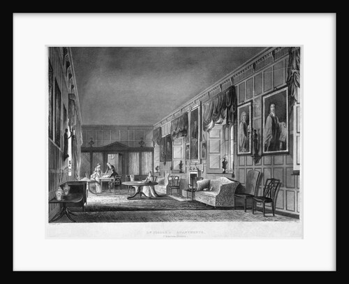Interior view of Dr Fisher's apartments, Charterhouse, Finsbury, London by Joseph Constantine Stadler